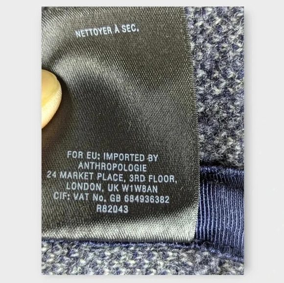 Anthropologie Field Flower Glencoe plaid wool sweater coat Size S - Picture 7 of 9